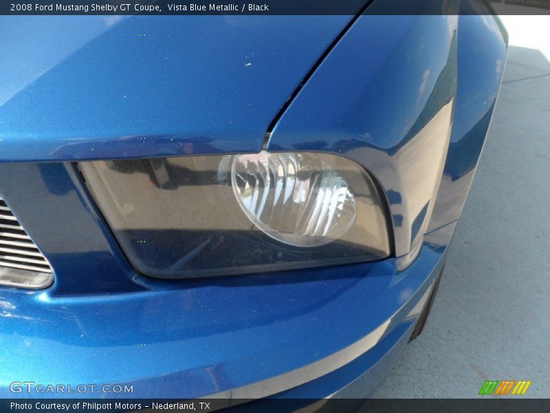 Vista Blue Metallic / Black 2008 Ford Mustang Shelby GT Coupe