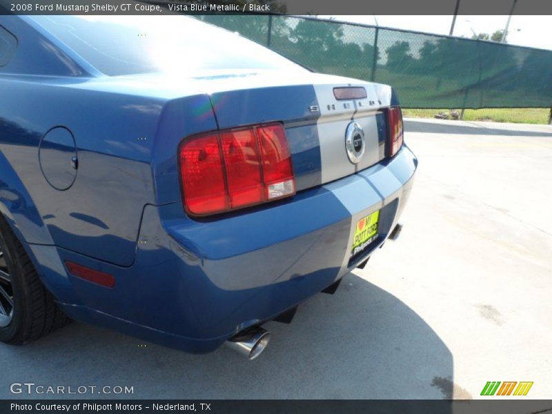 Vista Blue Metallic / Black 2008 Ford Mustang Shelby GT Coupe