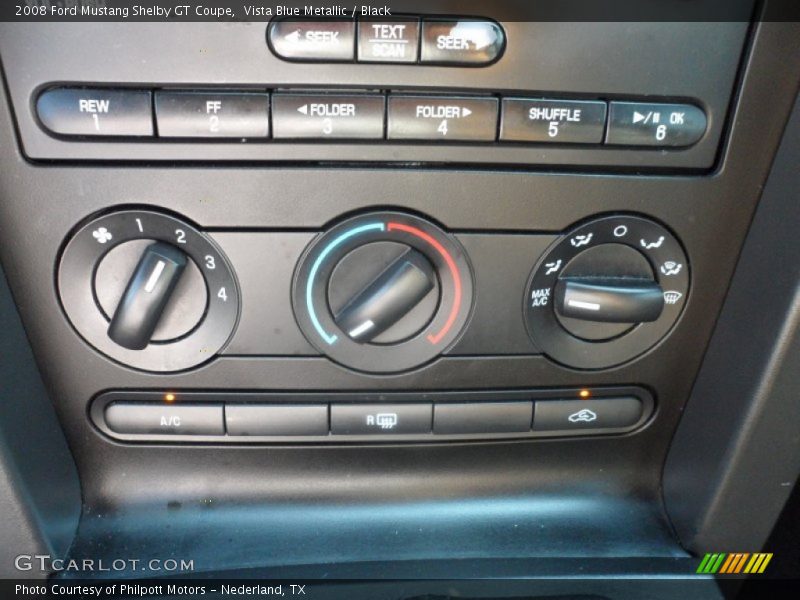 Controls of 2008 Mustang Shelby GT Coupe