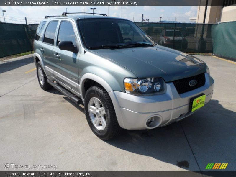 Titanium Green Metallic / Medium/Dark Flint Grey 2005 Ford Escape Hybrid