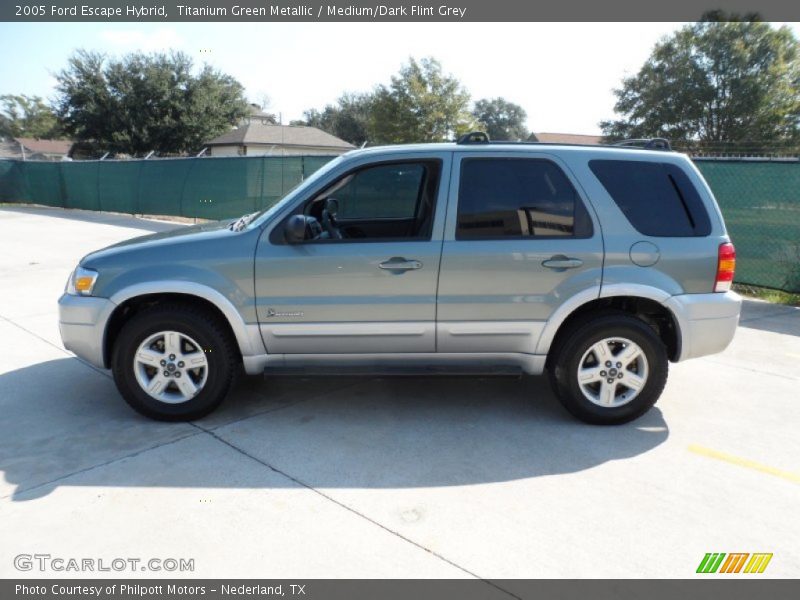 Titanium Green Metallic / Medium/Dark Flint Grey 2005 Ford Escape Hybrid