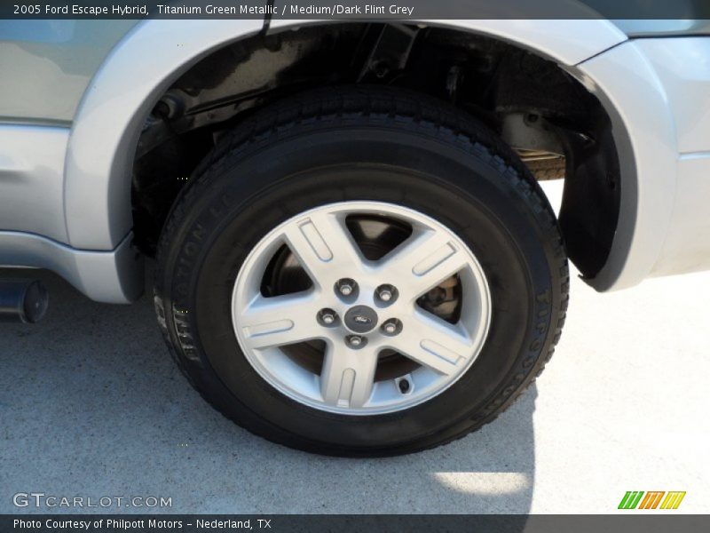 Titanium Green Metallic / Medium/Dark Flint Grey 2005 Ford Escape Hybrid