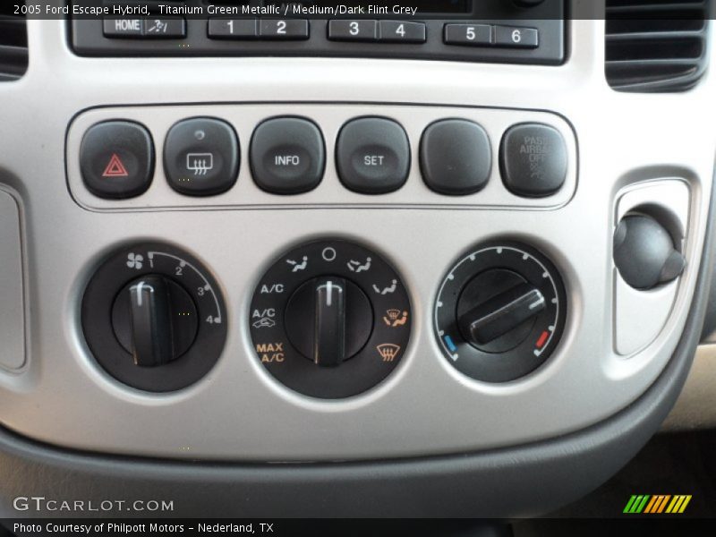 Controls of 2005 Escape Hybrid