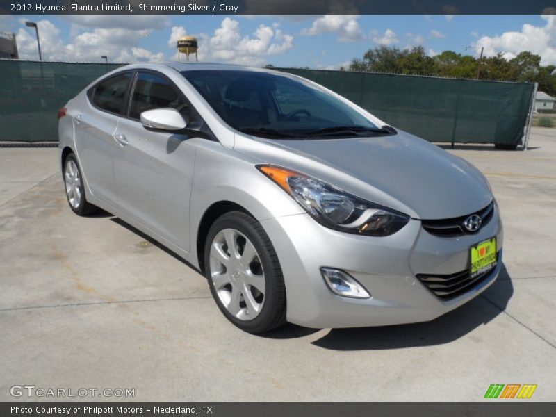 Shimmering Silver / Gray 2012 Hyundai Elantra Limited