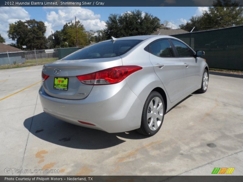 Shimmering Silver / Gray 2012 Hyundai Elantra Limited