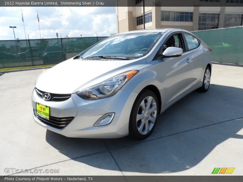 Shimmering Silver / Gray 2012 Hyundai Elantra Limited