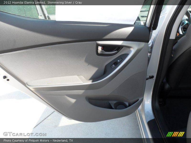 Shimmering Silver / Gray 2012 Hyundai Elantra Limited