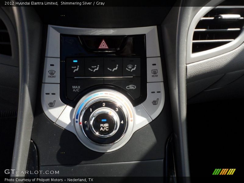 Controls of 2012 Elantra Limited