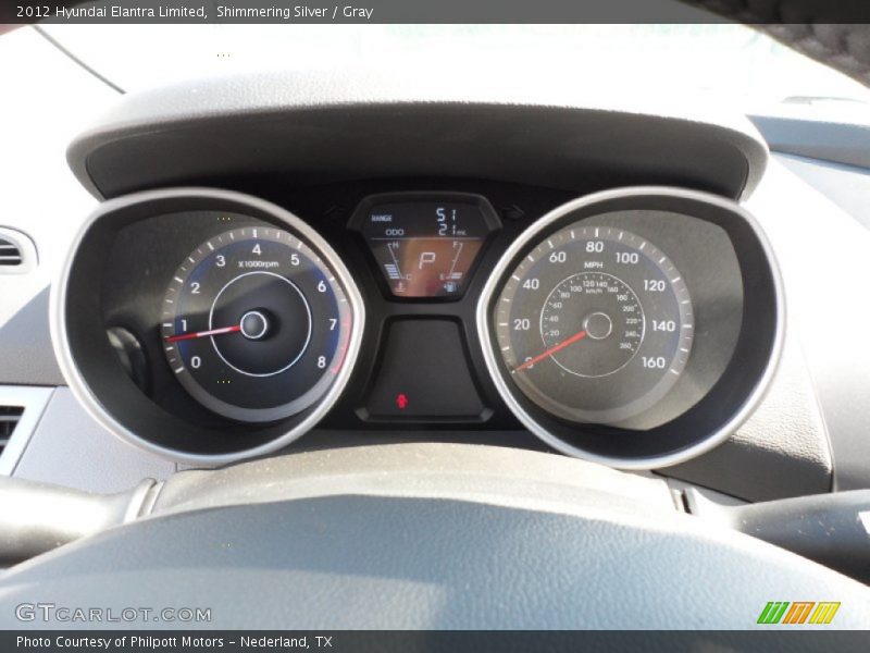  2012 Elantra Limited Limited Gauges