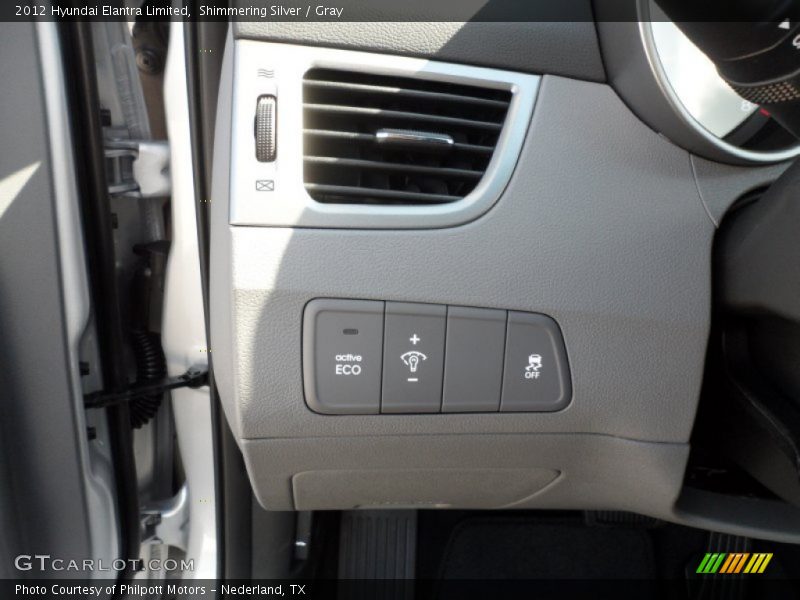 Controls of 2012 Elantra Limited