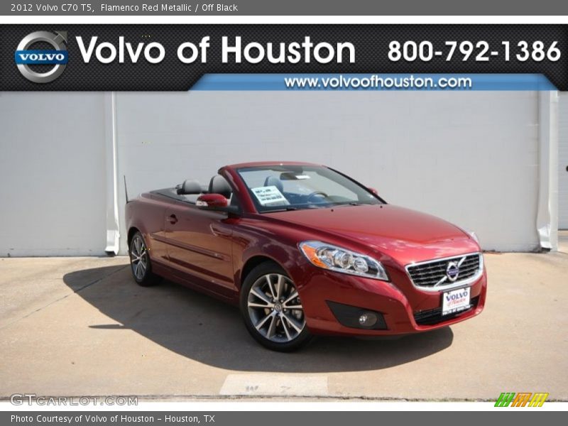 Flamenco Red Metallic / Off Black 2012 Volvo C70 T5