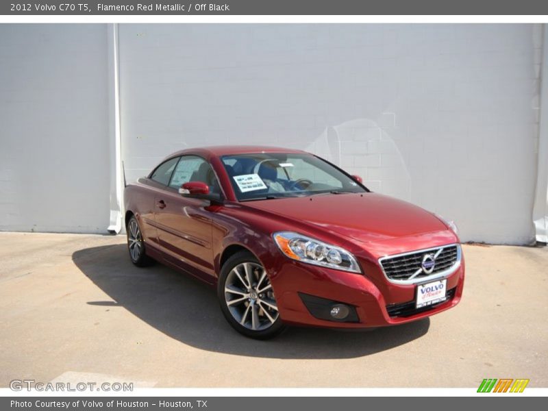 Flamenco Red Metallic / Off Black 2012 Volvo C70 T5