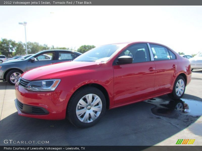 Tornado Red / Titan Black 2012 Volkswagen Jetta S Sedan
