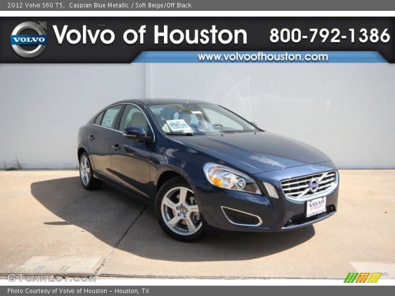 Caspian Blue Metallic / Soft Beige/Off Black 2012 Volvo S60 T5