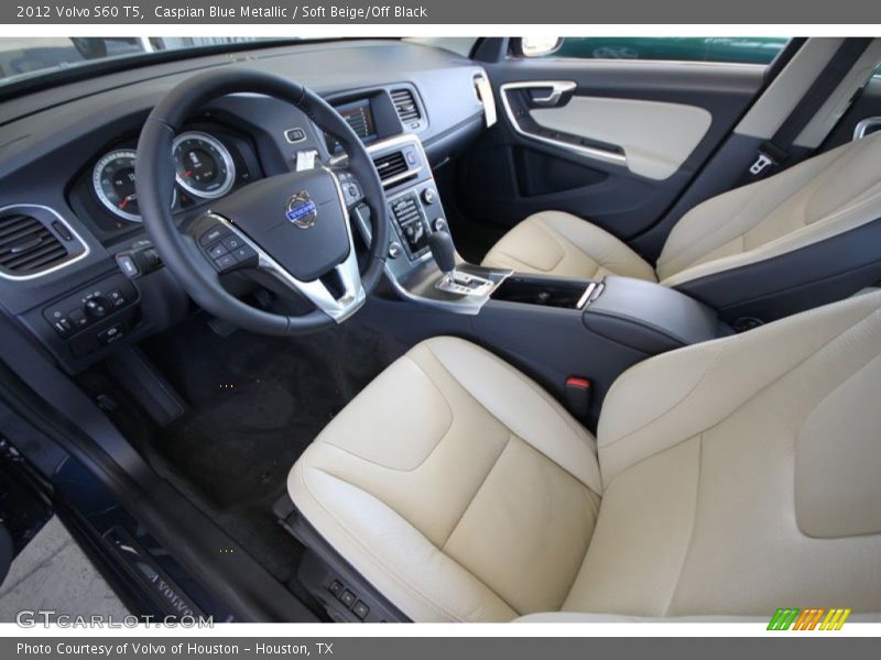 Caspian Blue Metallic / Soft Beige/Off Black 2012 Volvo S60 T5