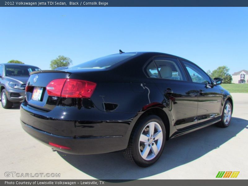 Black / Cornsilk Beige 2012 Volkswagen Jetta TDI Sedan