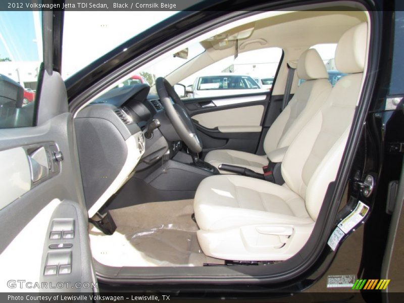 Black / Cornsilk Beige 2012 Volkswagen Jetta TDI Sedan