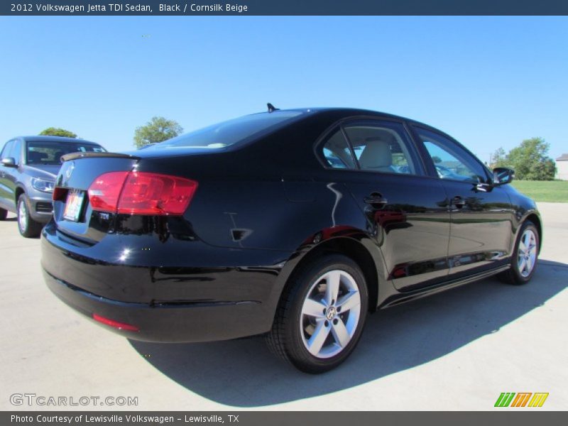 Black / Cornsilk Beige 2012 Volkswagen Jetta TDI Sedan