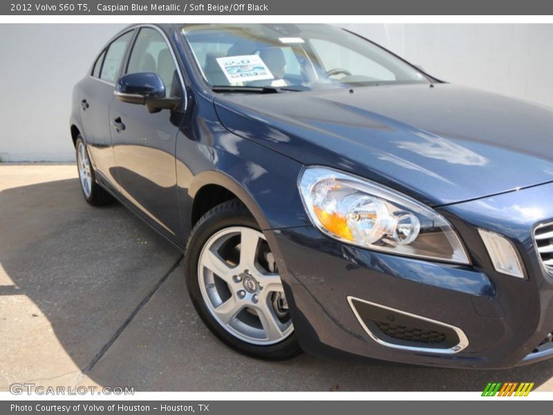 Caspian Blue Metallic / Soft Beige/Off Black 2012 Volvo S60 T5