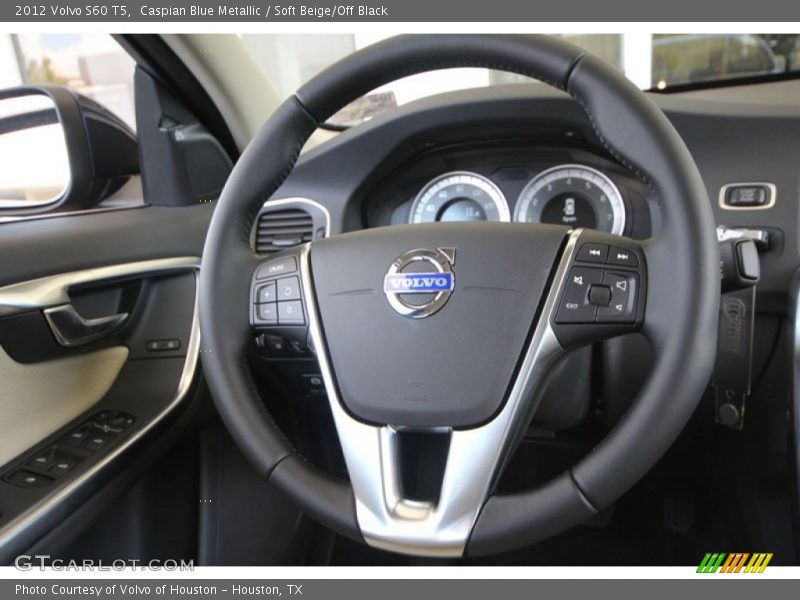 Caspian Blue Metallic / Soft Beige/Off Black 2012 Volvo S60 T5