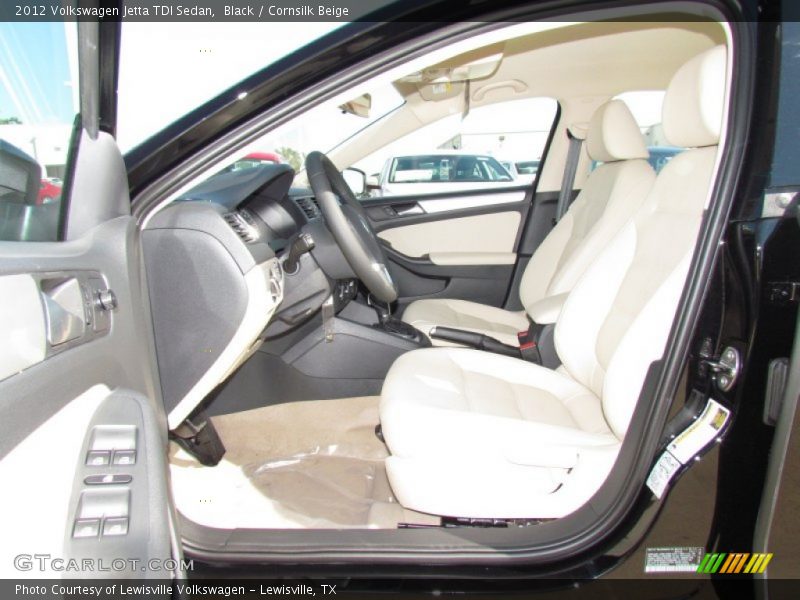 Black / Cornsilk Beige 2012 Volkswagen Jetta TDI Sedan
