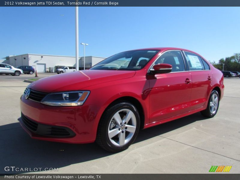 Tornado Red / Cornsilk Beige 2012 Volkswagen Jetta TDI Sedan