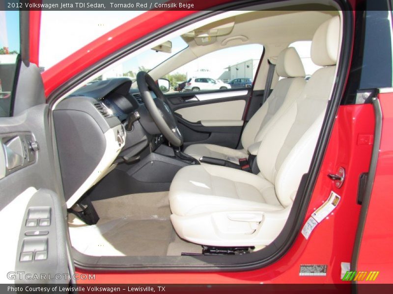 Tornado Red / Cornsilk Beige 2012 Volkswagen Jetta TDI Sedan