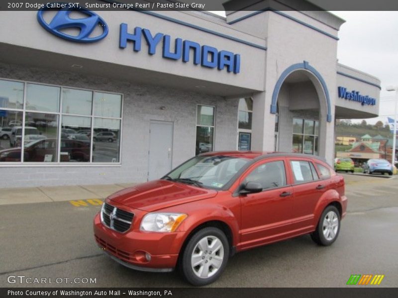 Sunburst Orange Pearl / Pastel Slate Gray 2007 Dodge Caliber SXT