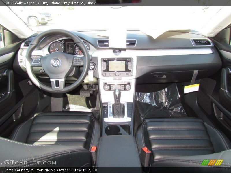 Island Gray Metallic / Black 2012 Volkswagen CC Lux