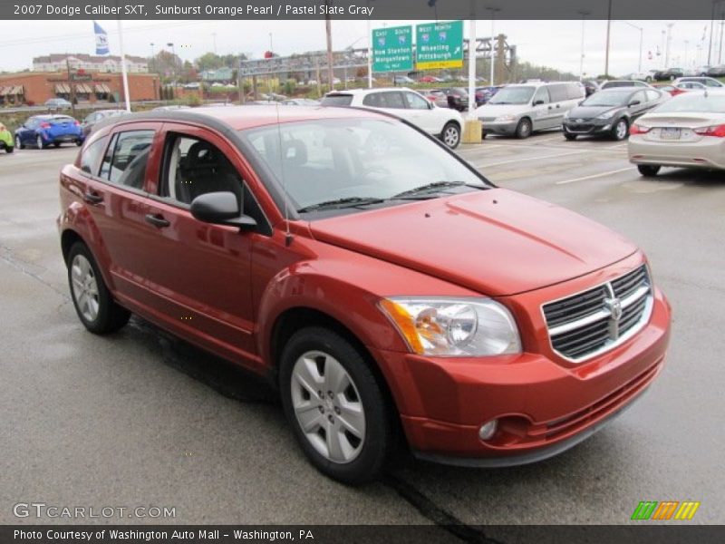Sunburst Orange Pearl / Pastel Slate Gray 2007 Dodge Caliber SXT