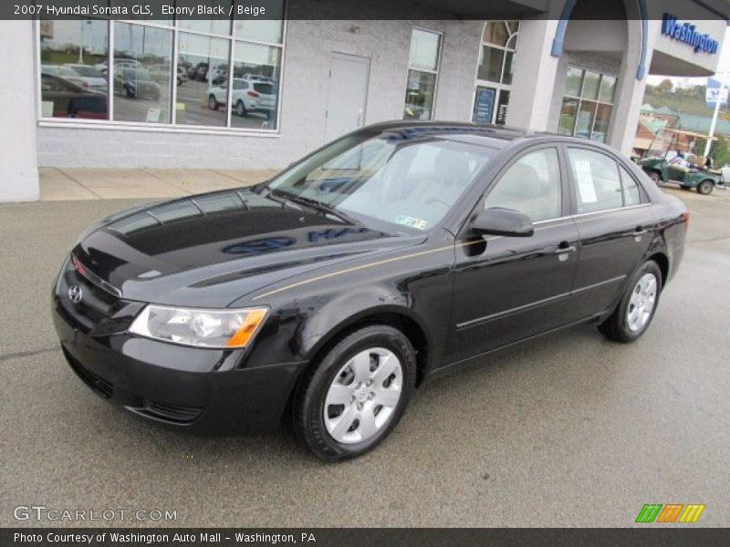 Ebony Black / Beige 2007 Hyundai Sonata GLS