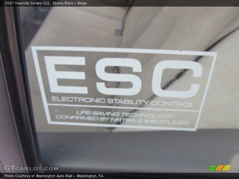 Ebony Black / Beige 2007 Hyundai Sonata GLS