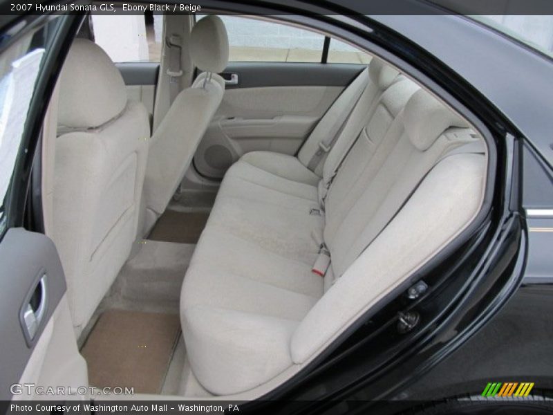 Ebony Black / Beige 2007 Hyundai Sonata GLS