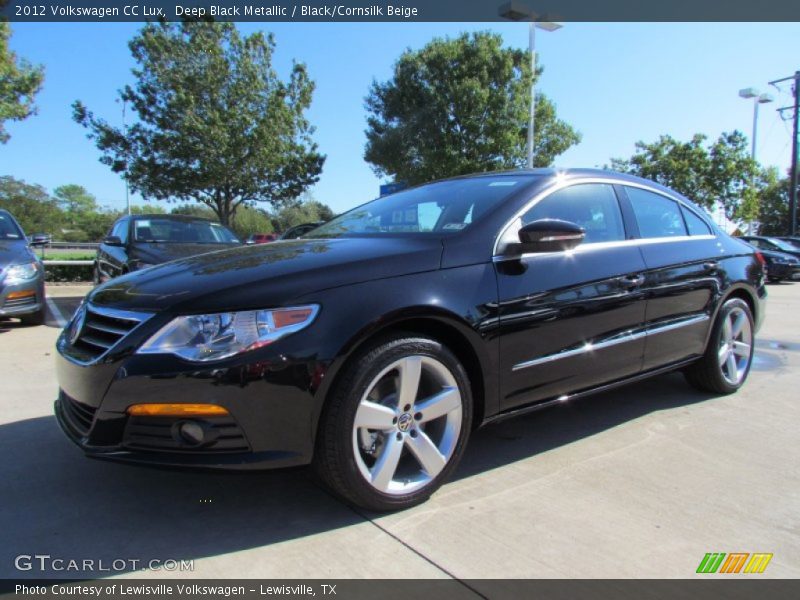 Deep Black Metallic / Black/Cornsilk Beige 2012 Volkswagen CC Lux