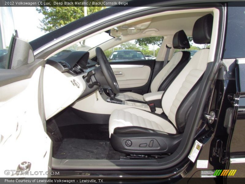 Deep Black Metallic / Black/Cornsilk Beige 2012 Volkswagen CC Lux