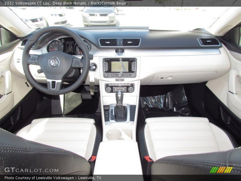 Deep Black Metallic / Black/Cornsilk Beige 2012 Volkswagen CC Lux