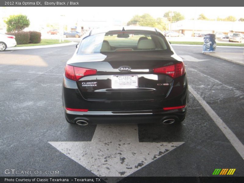 Ebony Black / Black 2012 Kia Optima EX