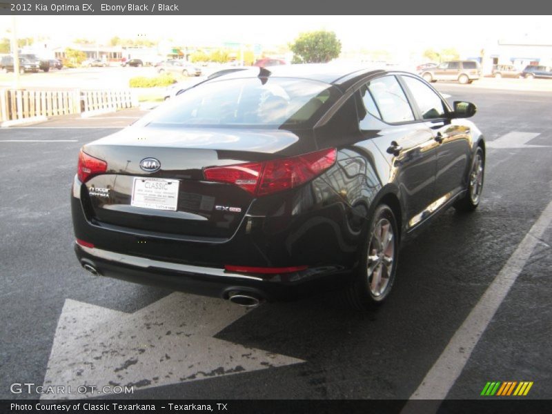 Ebony Black / Black 2012 Kia Optima EX