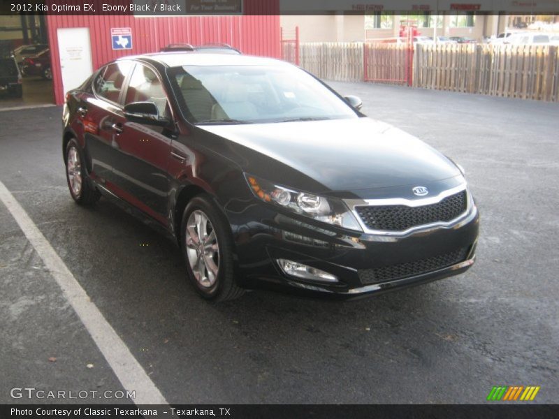 Ebony Black / Black 2012 Kia Optima EX