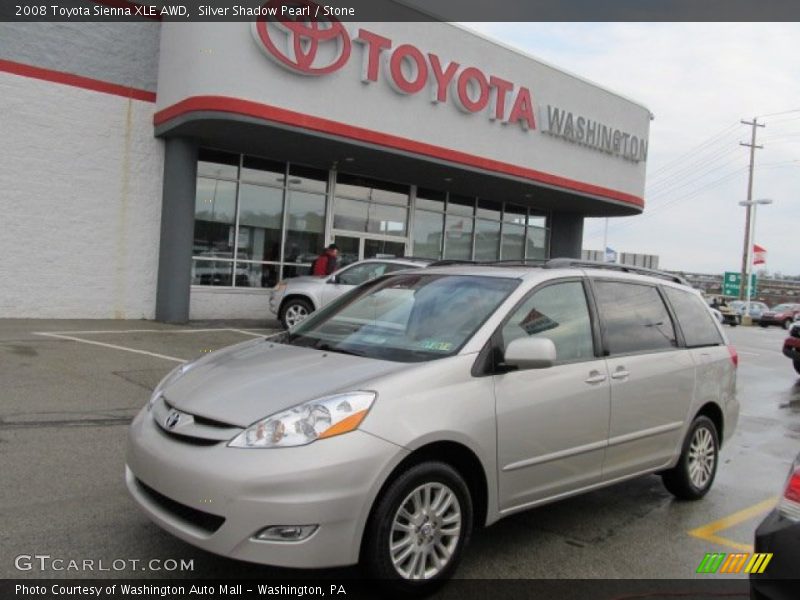 Silver Shadow Pearl / Stone 2008 Toyota Sienna XLE AWD