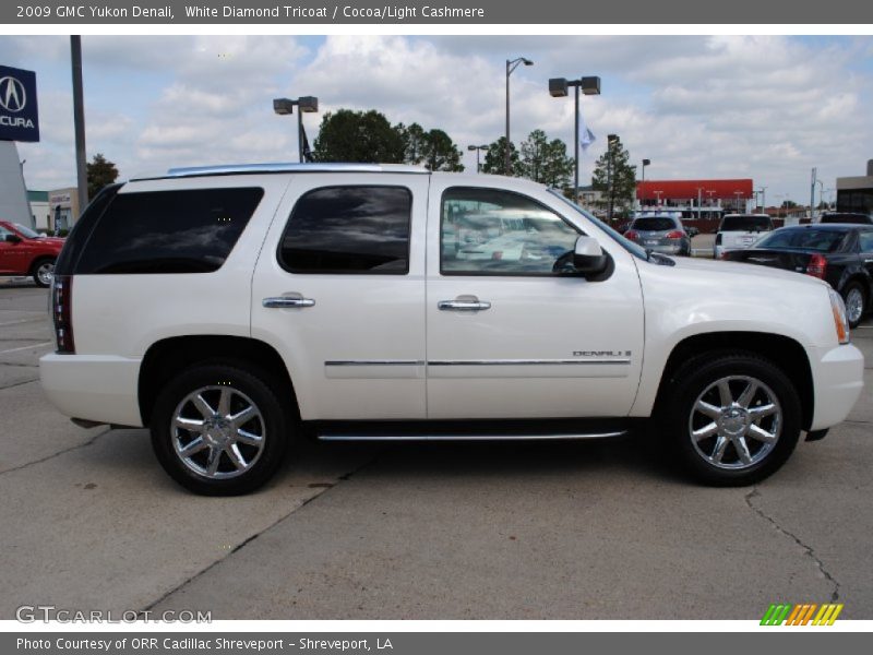 White Diamond Tricoat / Cocoa/Light Cashmere 2009 GMC Yukon Denali