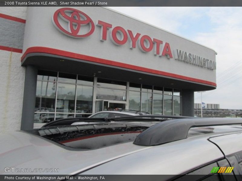 Silver Shadow Pearl / Stone 2008 Toyota Sienna XLE AWD