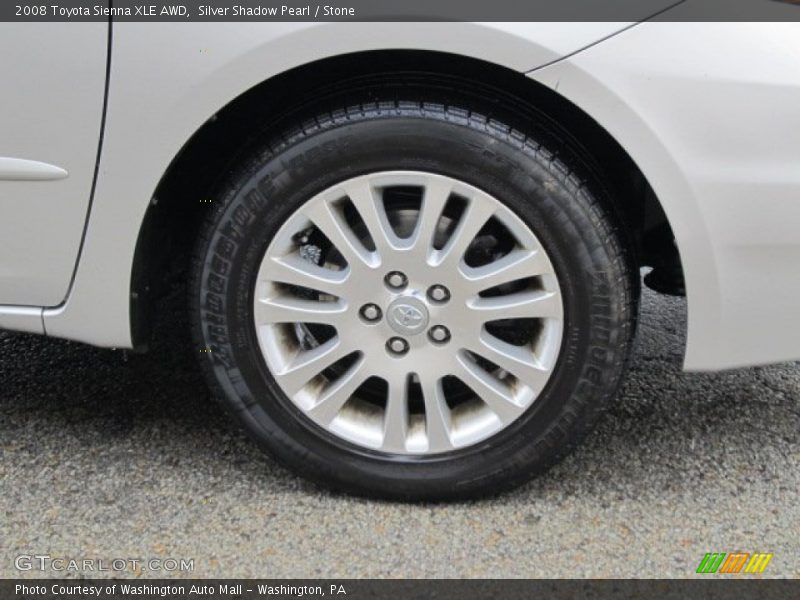 Silver Shadow Pearl / Stone 2008 Toyota Sienna XLE AWD