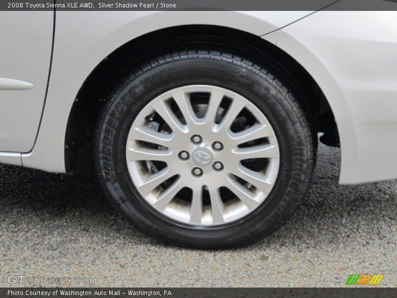 Silver Shadow Pearl / Stone 2008 Toyota Sienna XLE AWD