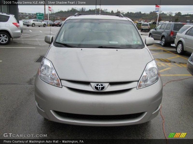 Silver Shadow Pearl / Stone 2008 Toyota Sienna XLE AWD