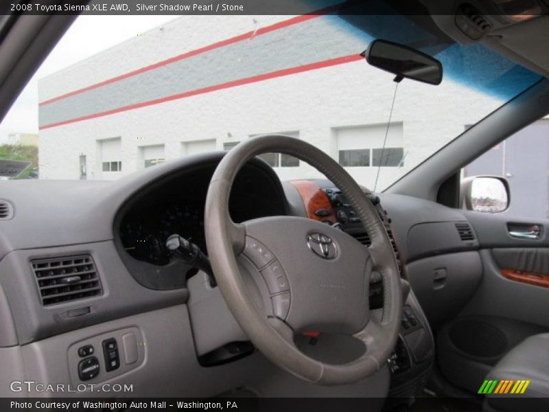 Silver Shadow Pearl / Stone 2008 Toyota Sienna XLE AWD