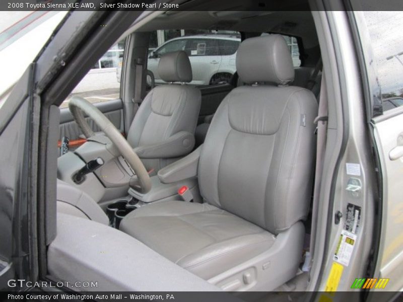 Silver Shadow Pearl / Stone 2008 Toyota Sienna XLE AWD
