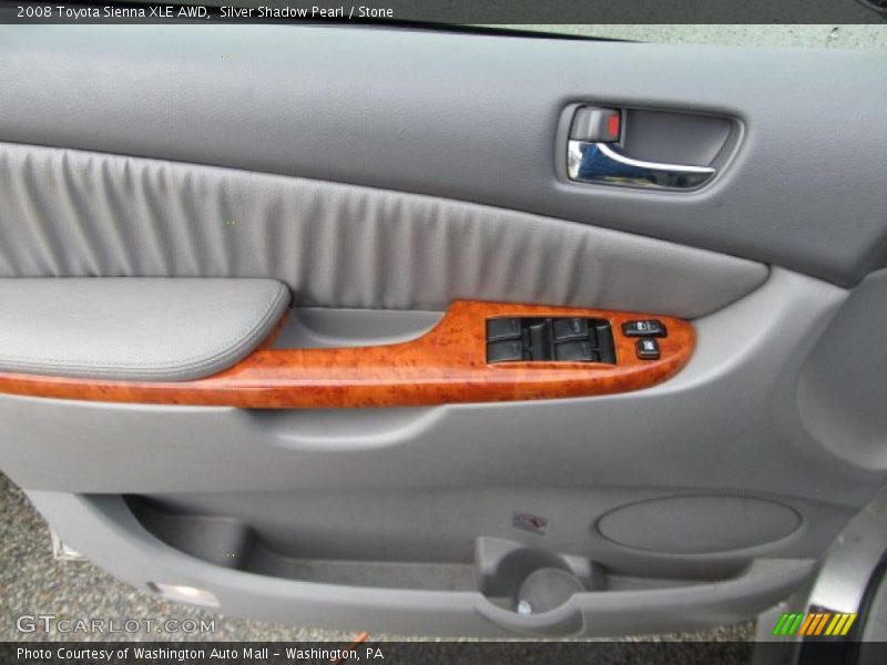 Silver Shadow Pearl / Stone 2008 Toyota Sienna XLE AWD