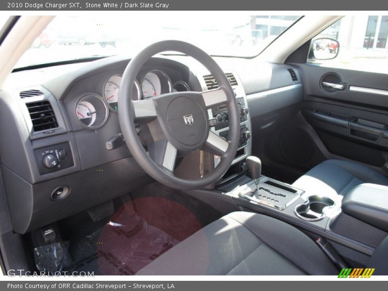 Stone White / Dark Slate Gray 2010 Dodge Charger SXT