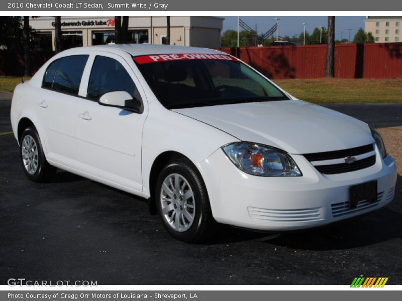 Summit White / Gray 2010 Chevrolet Cobalt LT Sedan